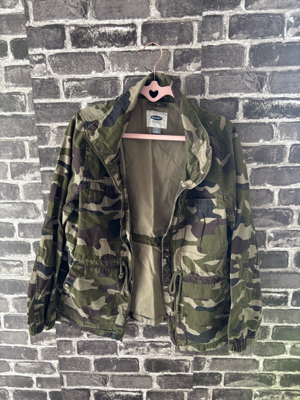 Old Navy Women's Camouflage Utility Jacket - Green/Brown